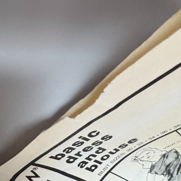 Vtg 70s Stretch & Sew Sew Pattern1505 Dress Blouse/ 700 Pants Shorts Bust UNCUT - Picture 15 of 16